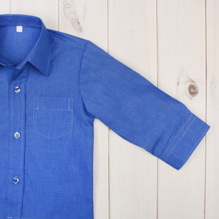 Сорочка для мальчика, рост 86 см (25), цвет океан 181_М