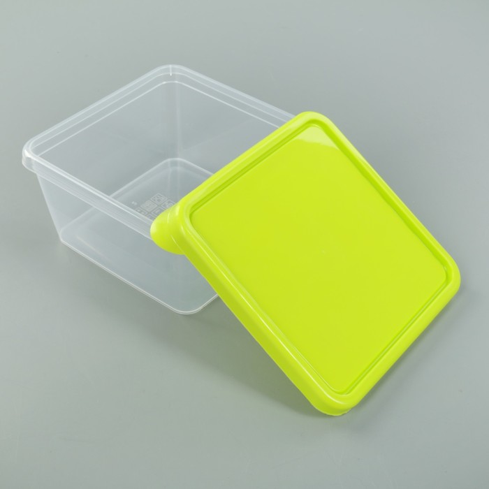 Набор ёмкостей для продуктов, квадратные 3 шт 0,5л, цвет салатовый