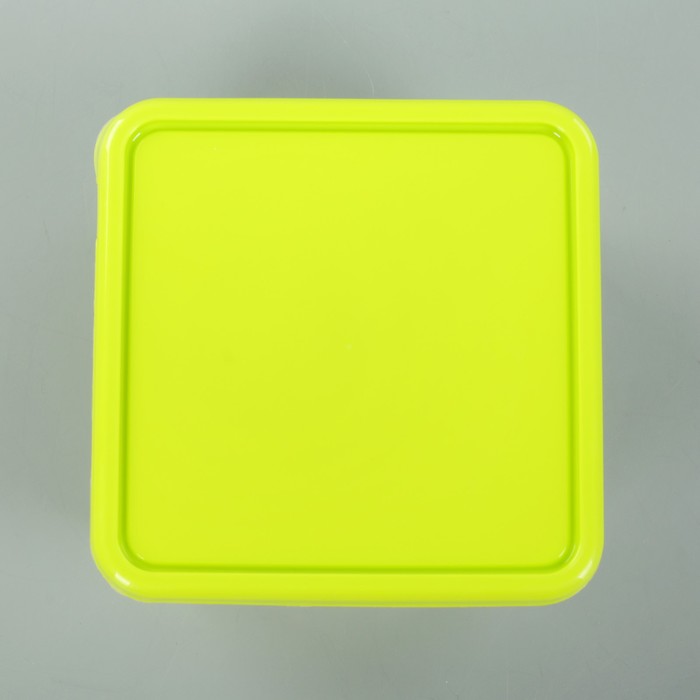 Набор ёмкостей для продуктов, квадратные 3 шт 0,5л, цвет салатовый