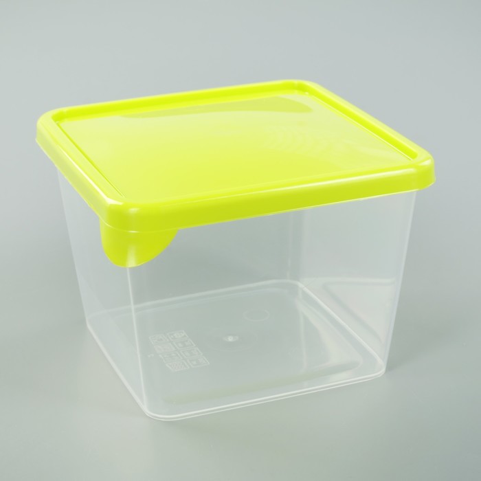 Набор ёмкостей для продуктов, квадратные 3 шт 0,75 л, цвет салатовый