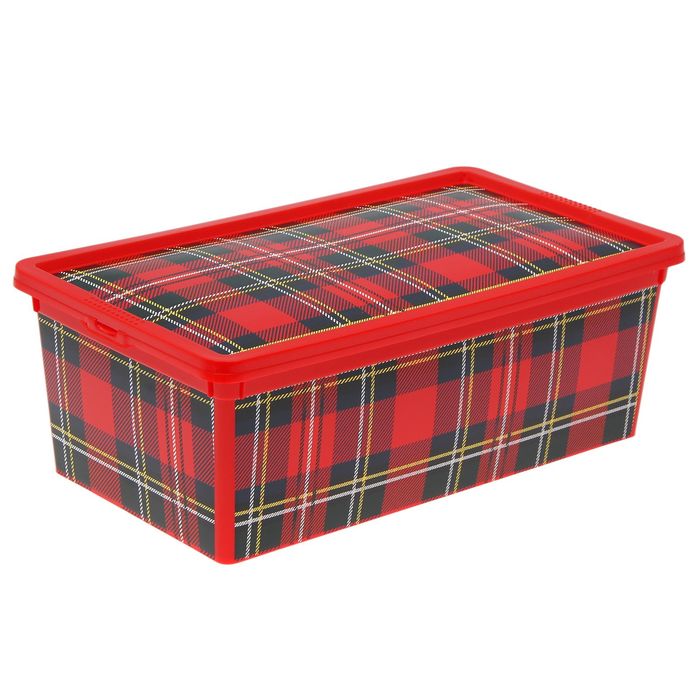 Короб 5,5 л "Деко. Клетка" 34х19х12 см