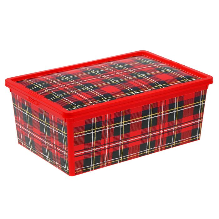 Короб 10 л "Деко. Клетка" 37х25х14 см