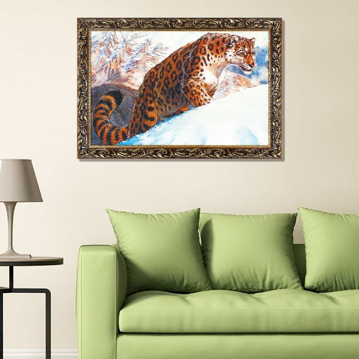 Гобеленовая картина "Гепард зимой"