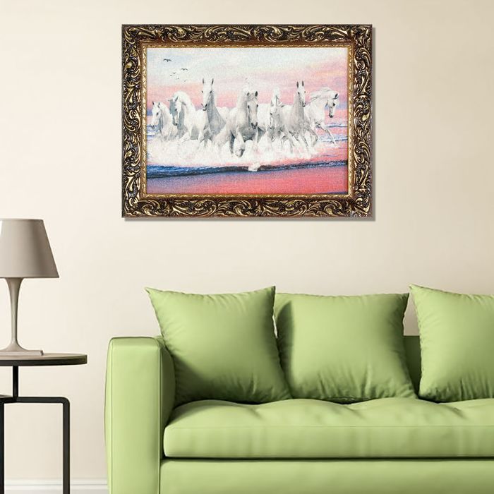 Гобеленовая картина "Белые кони"