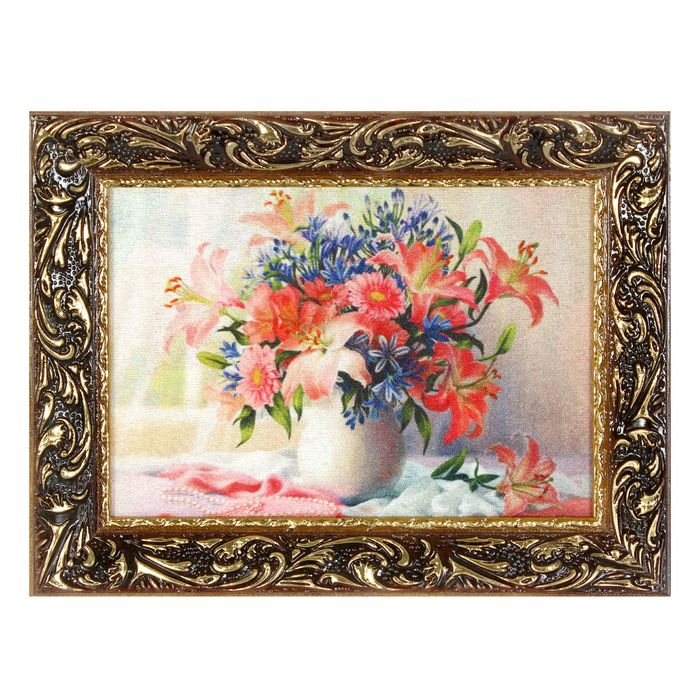 Гобеленовая картина "Букет на окне"