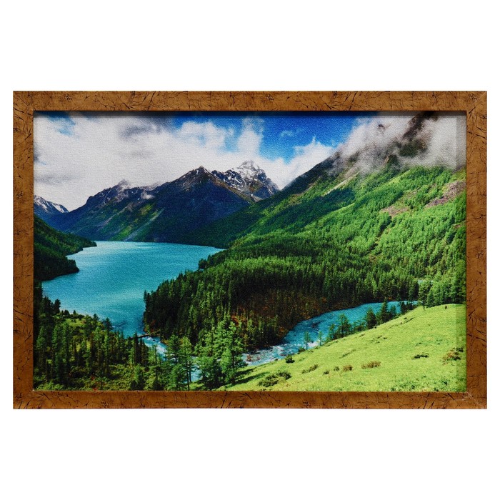 Гобеленовая картина Горное озеро 44*64 см модульная картина горное озеро 3 35х35 35х105 см