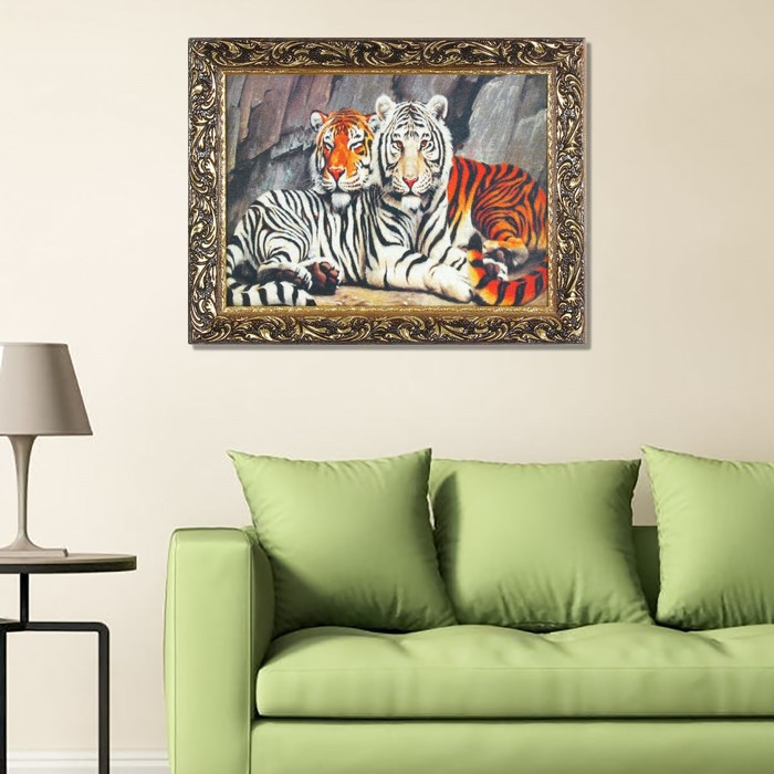 Гобеленовая картина "Тигриная семья"