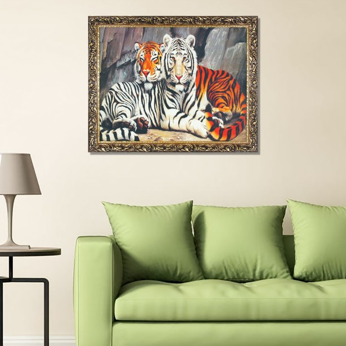 Гобеленовая картина "Тигриная семья"
