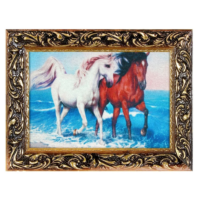 Гобеленовая картина "Кони на прогулке"