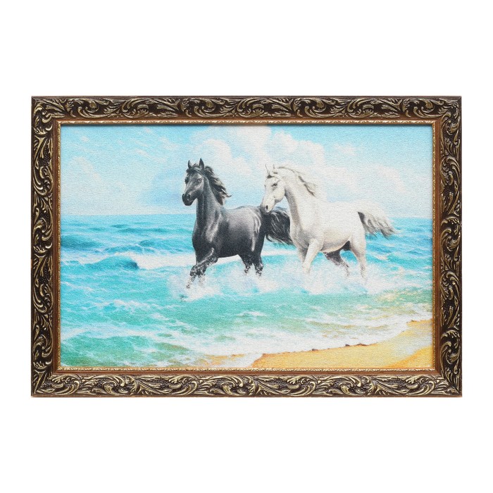 Гобеленовая картина "Чёрный и белый" рама микс