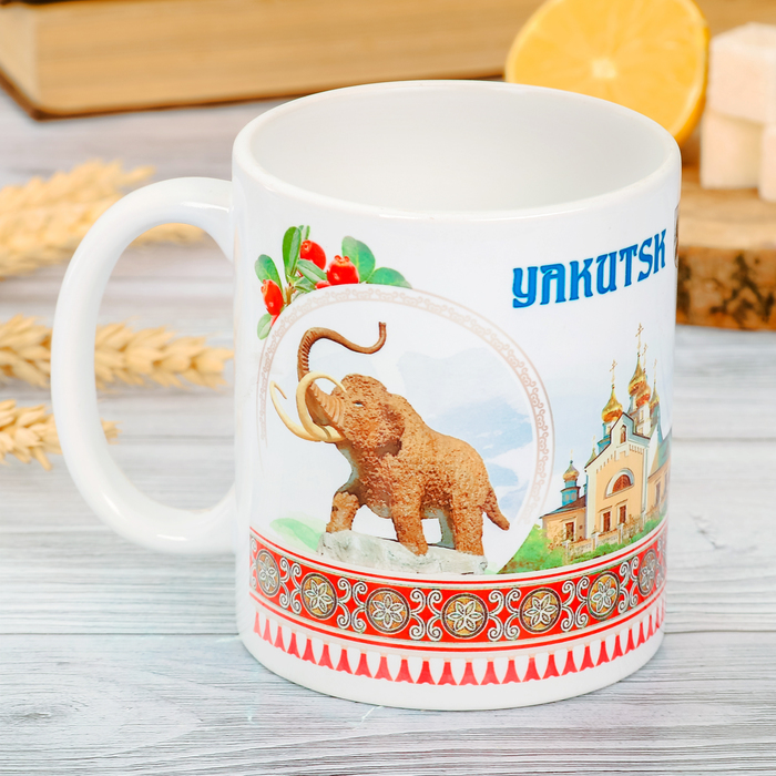 Кружка с сублимацией "Якутск", 300 мл.