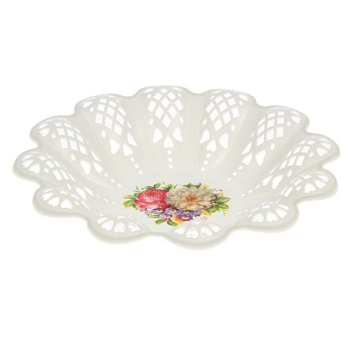 Ваза для хлеба и фруктов "Кубань" круглая 29 см, цвета МИКС