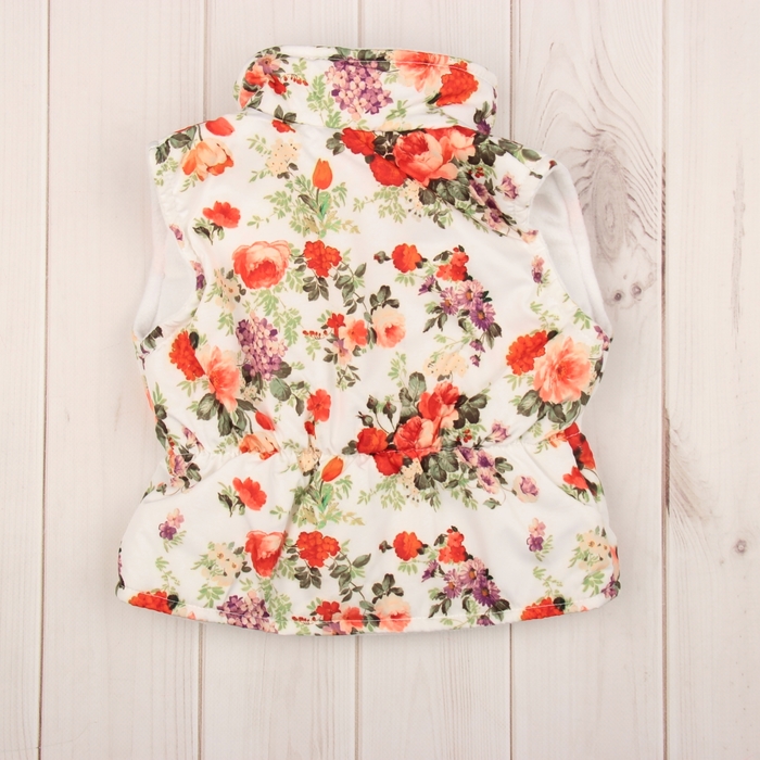 Жилет для девочки "РОЗАЛИЯ", рост 74 см, принт розы 7 вида 10_М