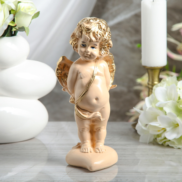 Статуэтка "Амур №2" бежевый, 27 см