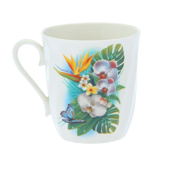 Кружка 350 мл "Волна" тропик, деколь
