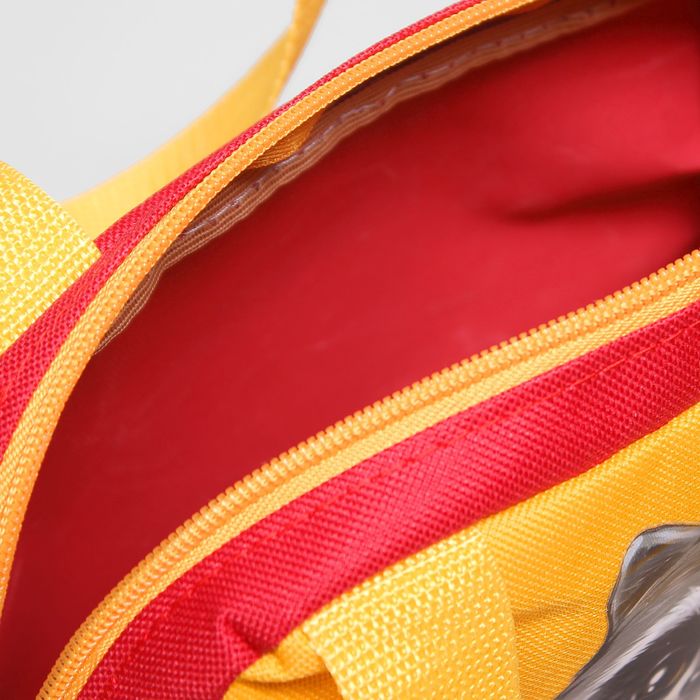 Сумка детская на молнии, 1 отдел, наружный карман, цвет жёлтый/красный