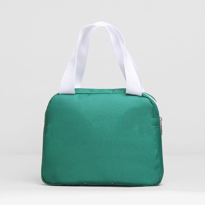 Сумка детская на молнии, 1 отдел, наружный карман, цвет зелёный/белый