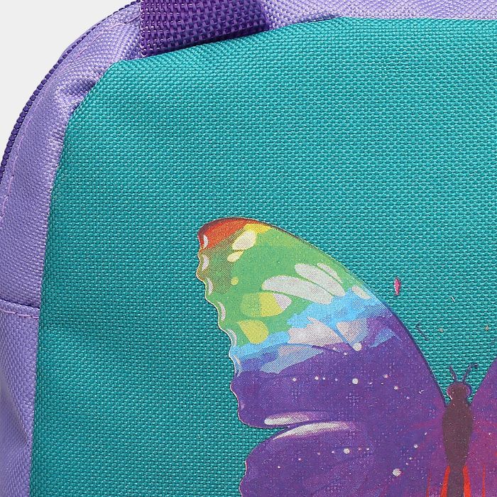 Сумка детская на молнии, 1 отдел, наружный карман, цвет сиреневый/бирюзовый