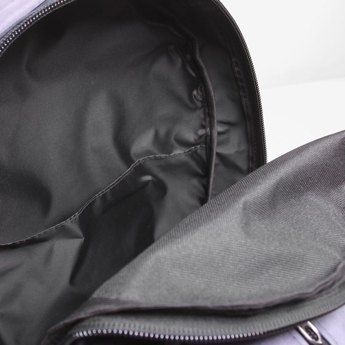 Рюкзак на молнии, 2 отдела, наружный карман, чёрный/серый