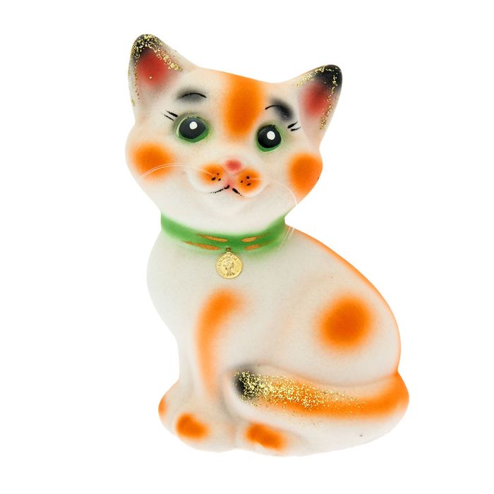 Копилка "Котенок лисенок" флок, белый