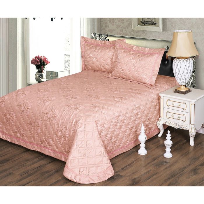 Комплект Moneta: покрывало 230 × 250 см, наволочки 50 × 70- 2 шт, пудра