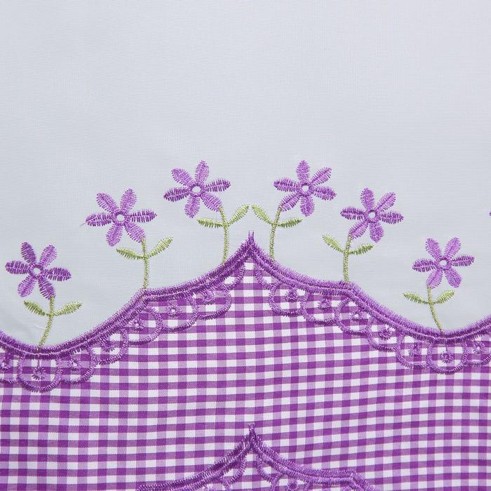 Тюль для кухни "Этель" Василёк 140х200 см, 100% п/э