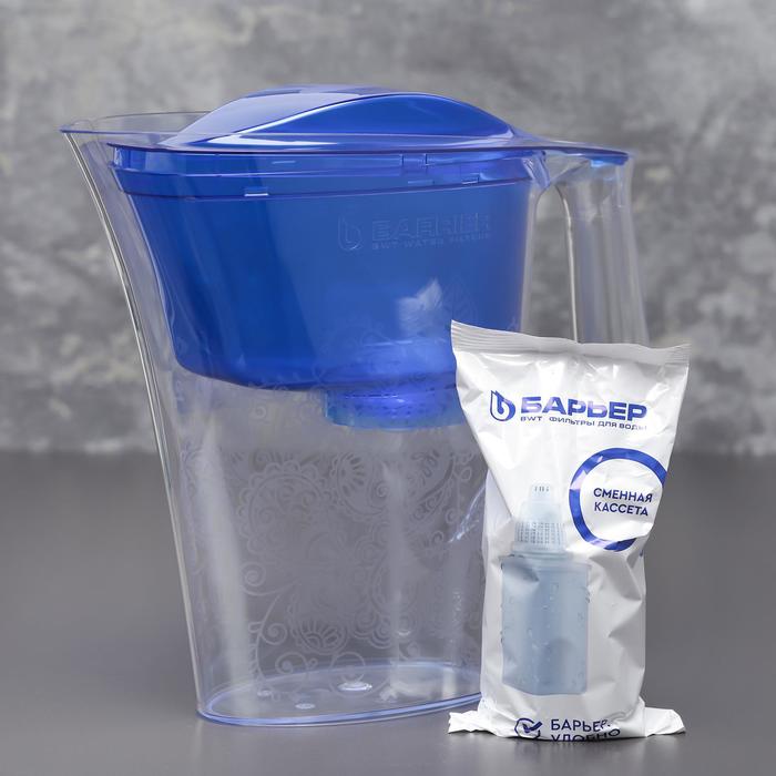 Фильтр-кувшин 2,5 л "Барьер. Танго", с узором, цвет синий