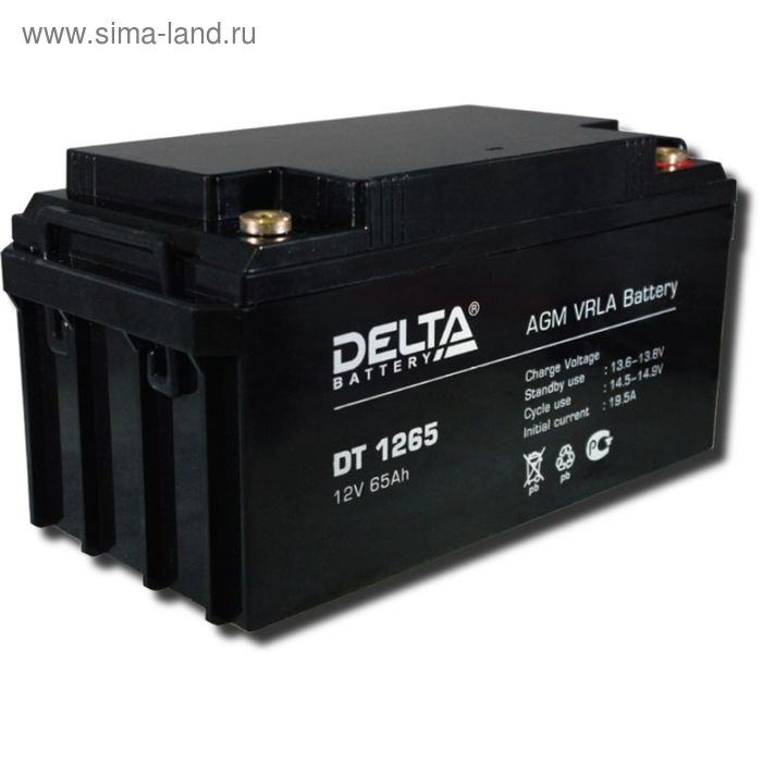 фото Аккумуляторная батарея delta dt1265, 12 в, 65 а/ч