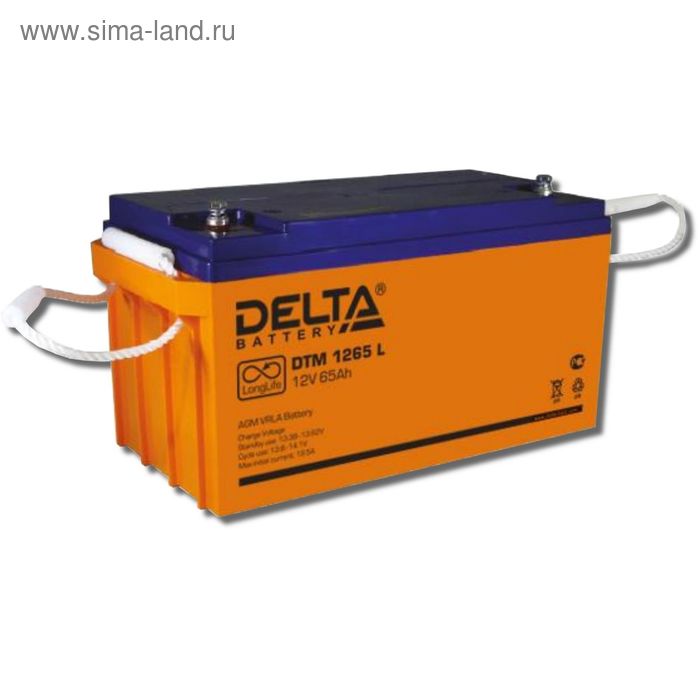 фото Аккумуляторная батарея delta dtm1265 l, 12 в, 65 а/ч