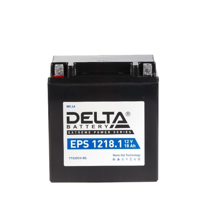 Аккумуляторная батарея Delta EPS 1218.1 (YTX20СH-BS) 12 В, 20 Ач прямая (+ -) аккумуляторная батарея delta ст1214 ytx14 bs ytx14h bs ytx16 bs yb16b a 12v 14 ач прямая