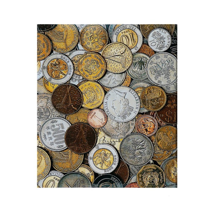 Альбом для монет на кольцах, формат Оптима 225 х 265 мм Calligrata, входит до 20 листов, обложка ламинированный картон