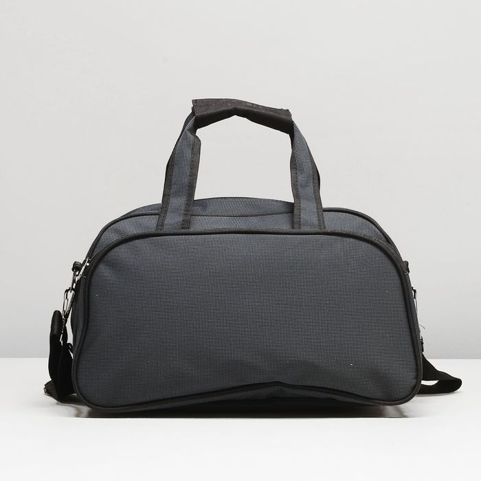 Сумка дорожная на молнии "Саквояж 4", 1 отдел на молнии, наружный карман, цвет серый