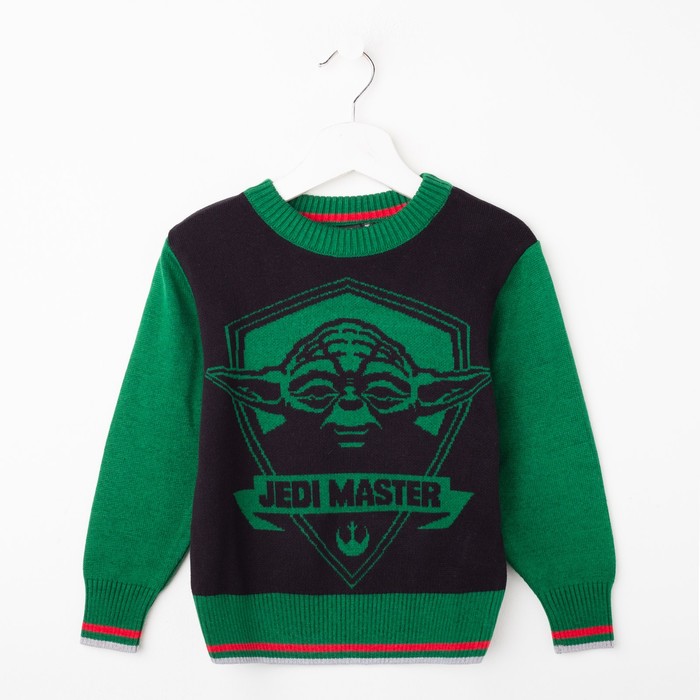 Джемпер для мальчика, рост 110 см (60), цвет зелёный/чёрныйZB 26041-DG