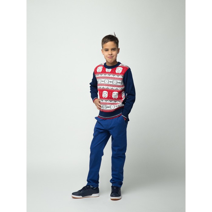 Джемпер для мальчика "Звёздные войны", рост 146 см (76), цвет синий/белый/красный