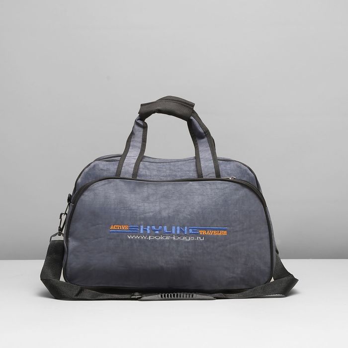 Сумка дорожная на молнии "Саквояж 4", 1 отдел, наружный карман, цвет серый