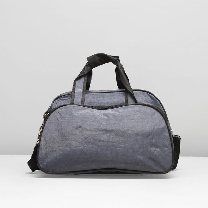 Сумка дорожная на молнии "Саквояж 4", 1 отдел, наружный карман, цвет серый