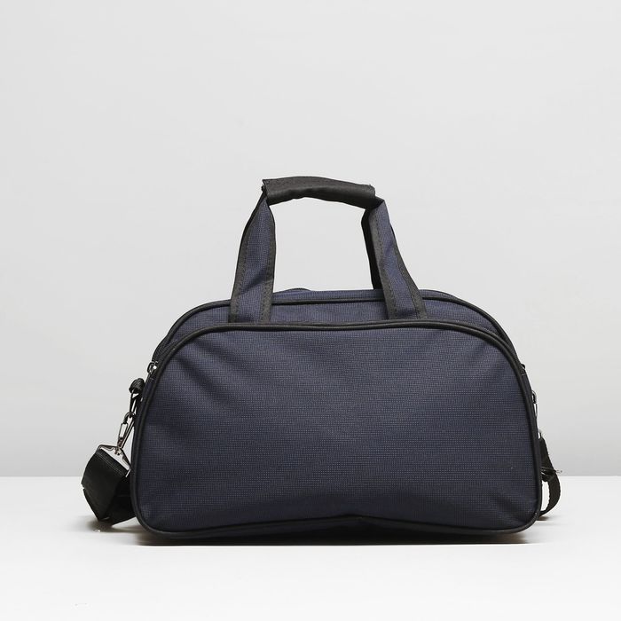 Сумка дорожная на молнии "Саквояж 4", 1 отдел, наружный карман, цвет синий
