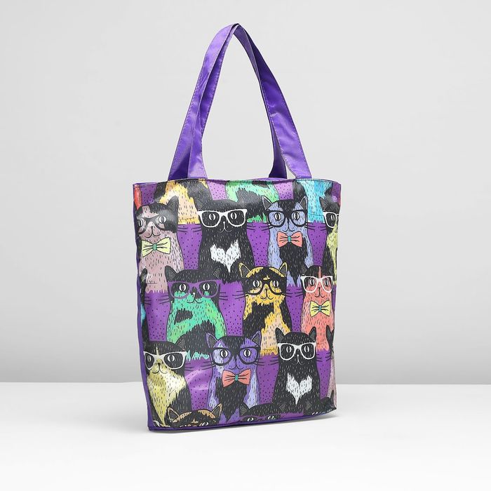 Сумка пляжная "Вероника", отдел на молнии, цвет сиреневый