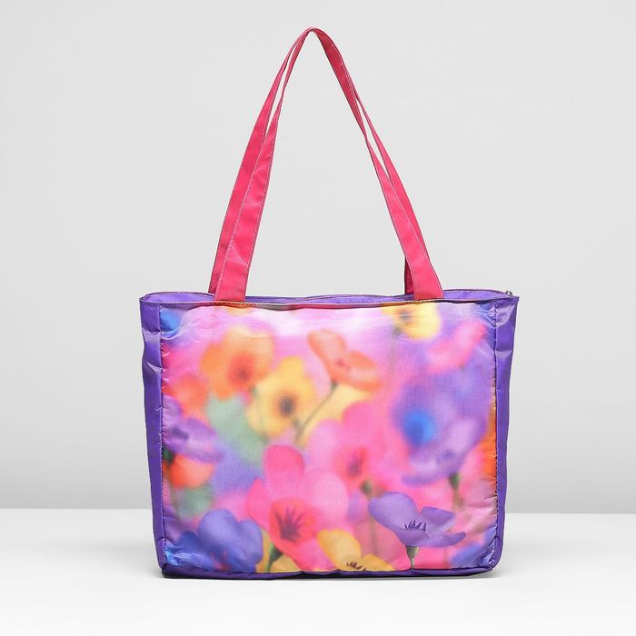 Сумка пляжная "Вероника", 1 отдел, цвет сиреневый