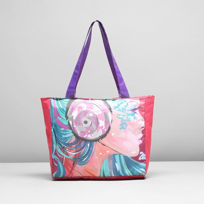 Сумка пляжная "Вероника", 1 отдел, цвет розовый