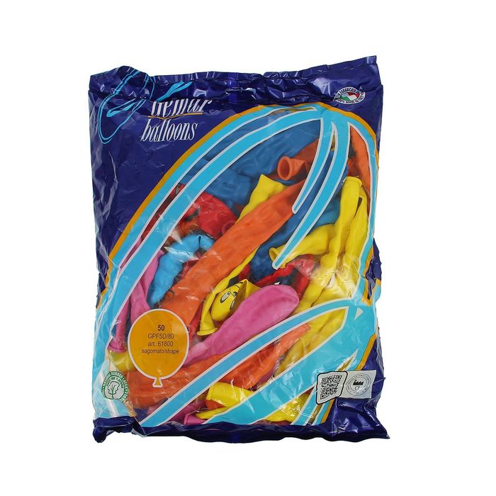 Шар латексный "Червячок", набор 25 шт., цвета МИКС