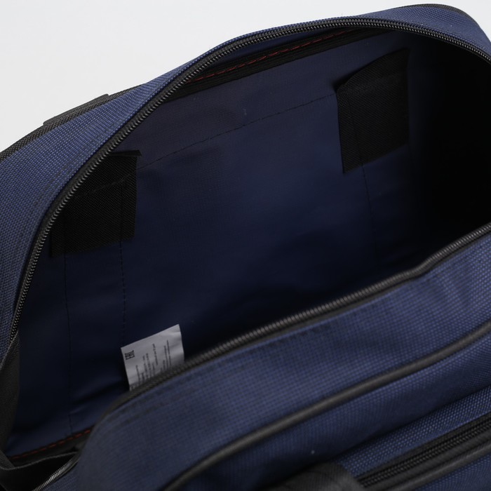 Сумка дорожная на молнии "Саквояж 4", 1 отдел, наружный карман, цвет синий