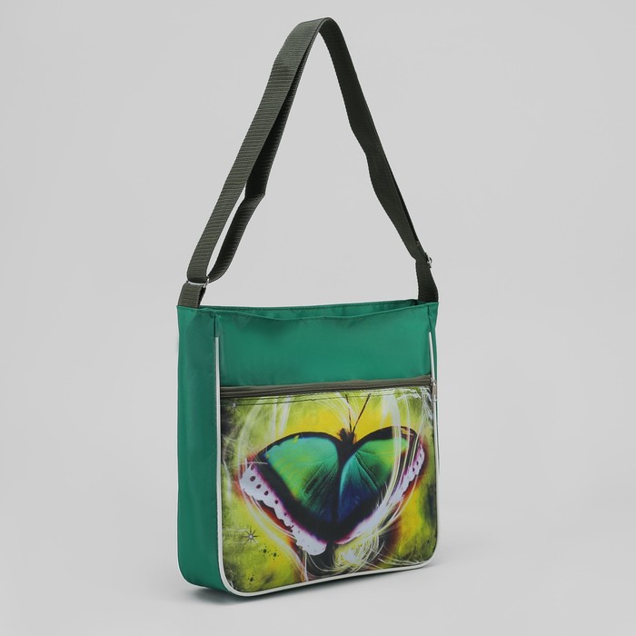 Сумка на молнии "Верония", 1 отдел, цвет зелёный