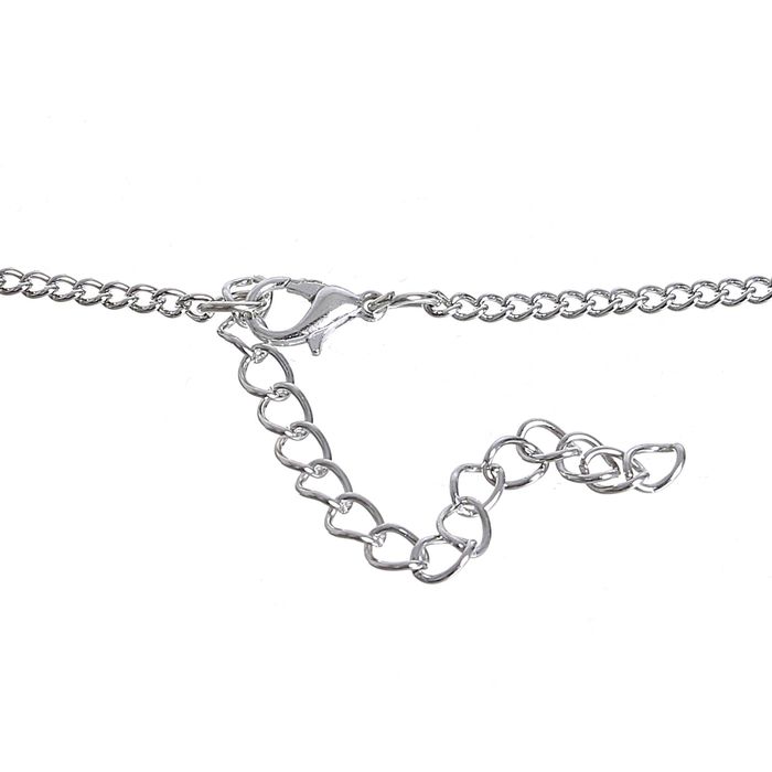 Набор 2 предмета: серьги, колье "Цветочный букет" овал, цвет серо-белый в серебре