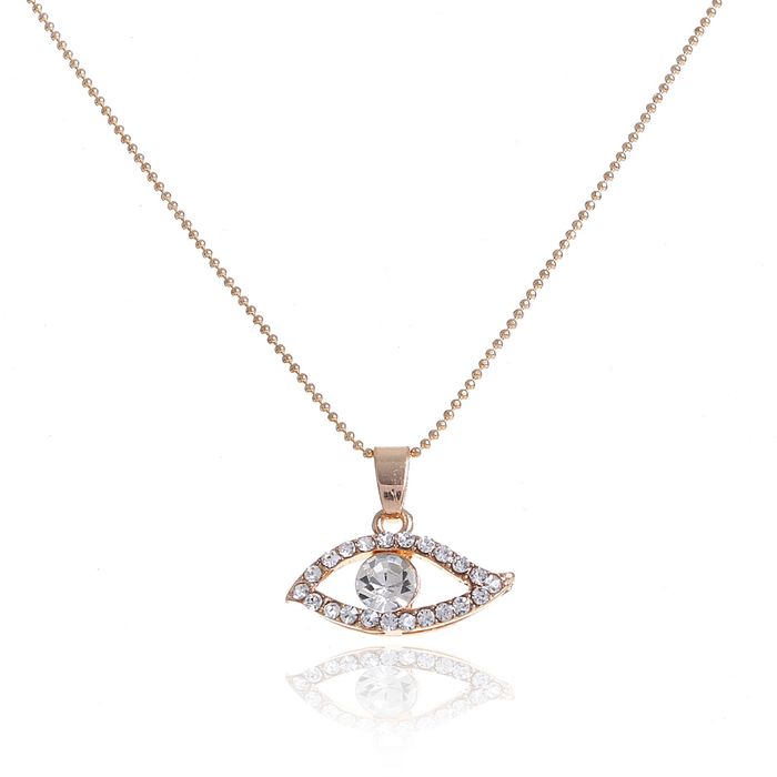 Кулон-оберег "Глаз", цвет белый в золоте, 40см