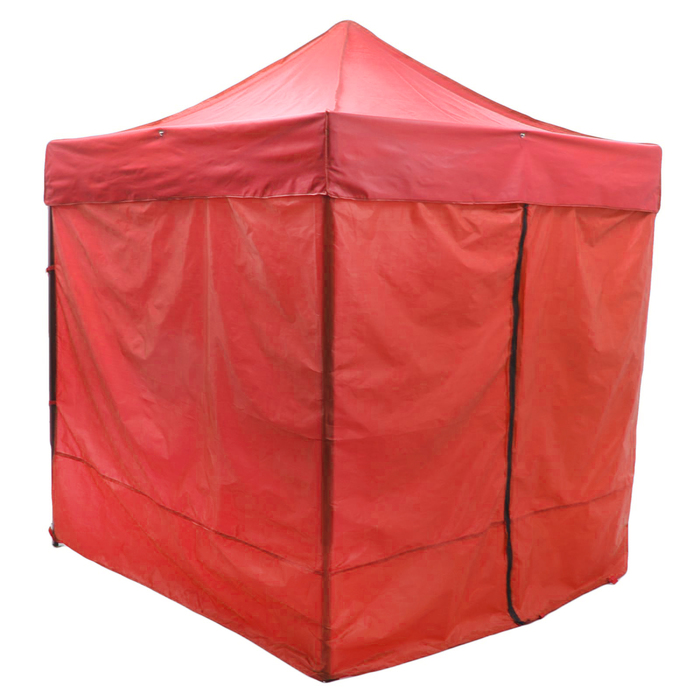 Палатка торговая 2*2 м, каркас складной чёрный, с молнией, цвет МИКС (красный, сине-красный)