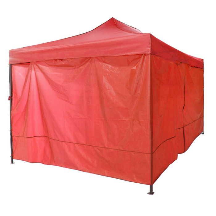 Палатка торговая 2*3 м, каркас складной чёрный, с молнией, цвет красный