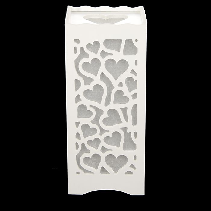 Светильник настольный белый резной 6LED "Сердца" МИКС 17х15х15 см