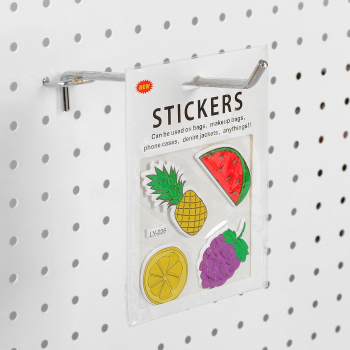 Крючок одинарный для перфорированной панели L20, d6мм, цвет хром