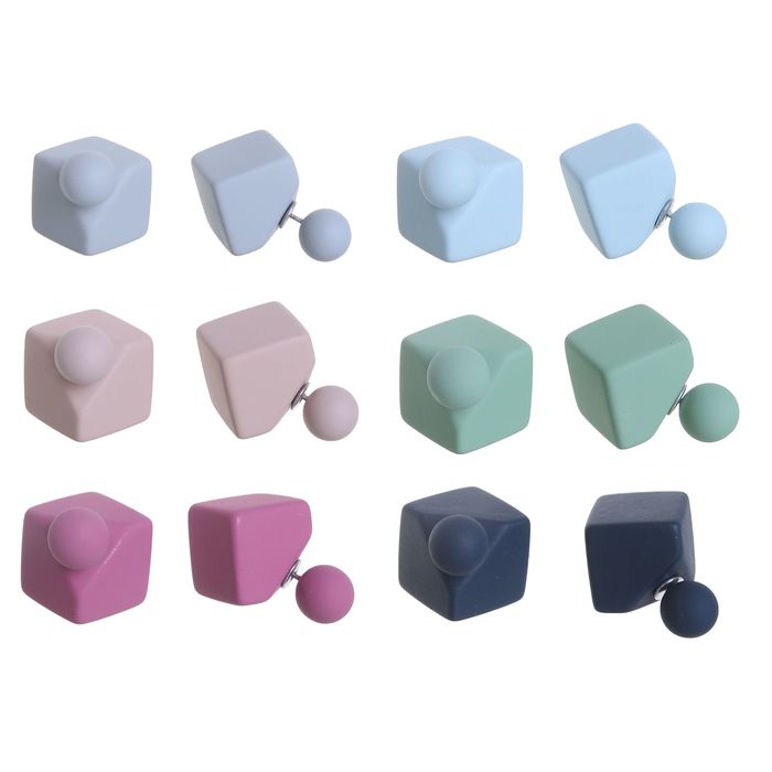 Серьги "Диорис" куб матовый, цвет МИКС